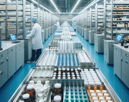 GMP compliant pharmaceutical manufacturing facility with sterile production environment